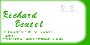 richard beutel business card